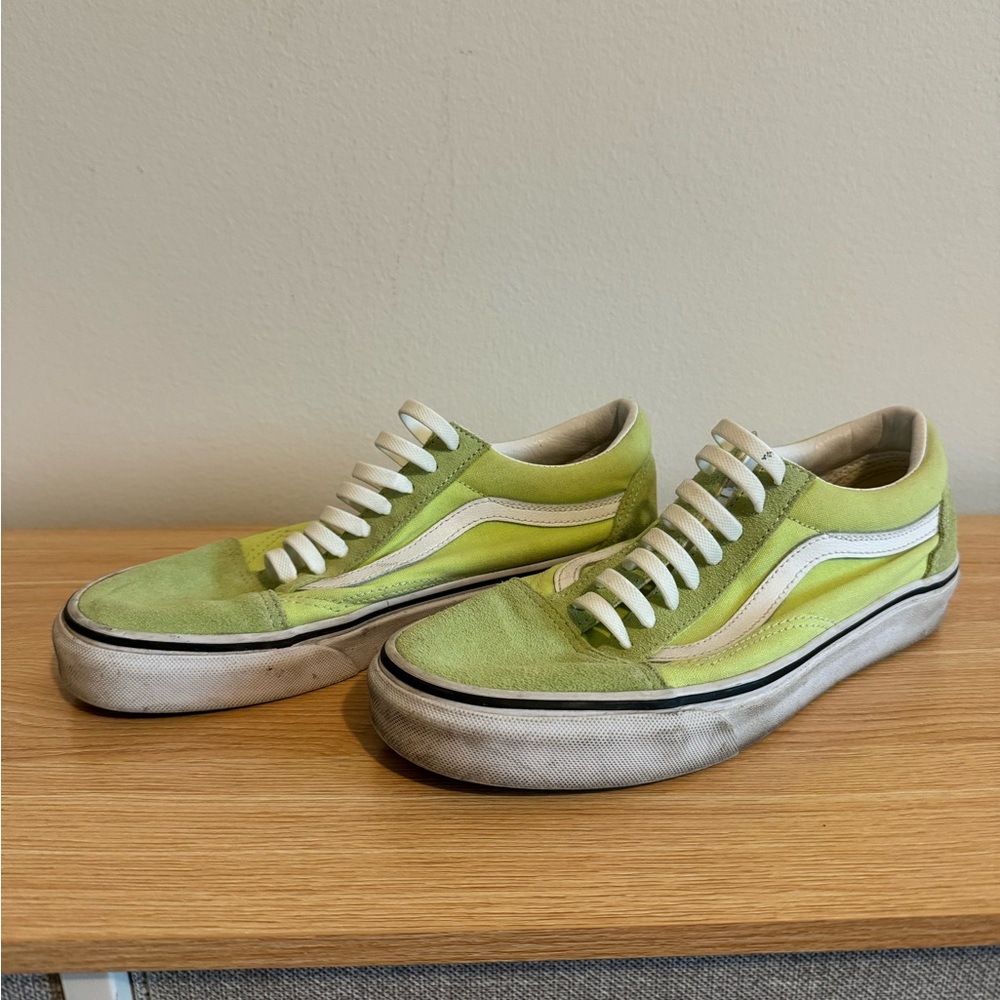 Lime green old skool vans size 8.5 W or 7 M